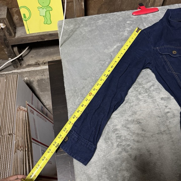 G Star Raw Womens Wrap Dress Longsleeve Blue Denim Size Small City Designer Boho - Picture 15 of 15